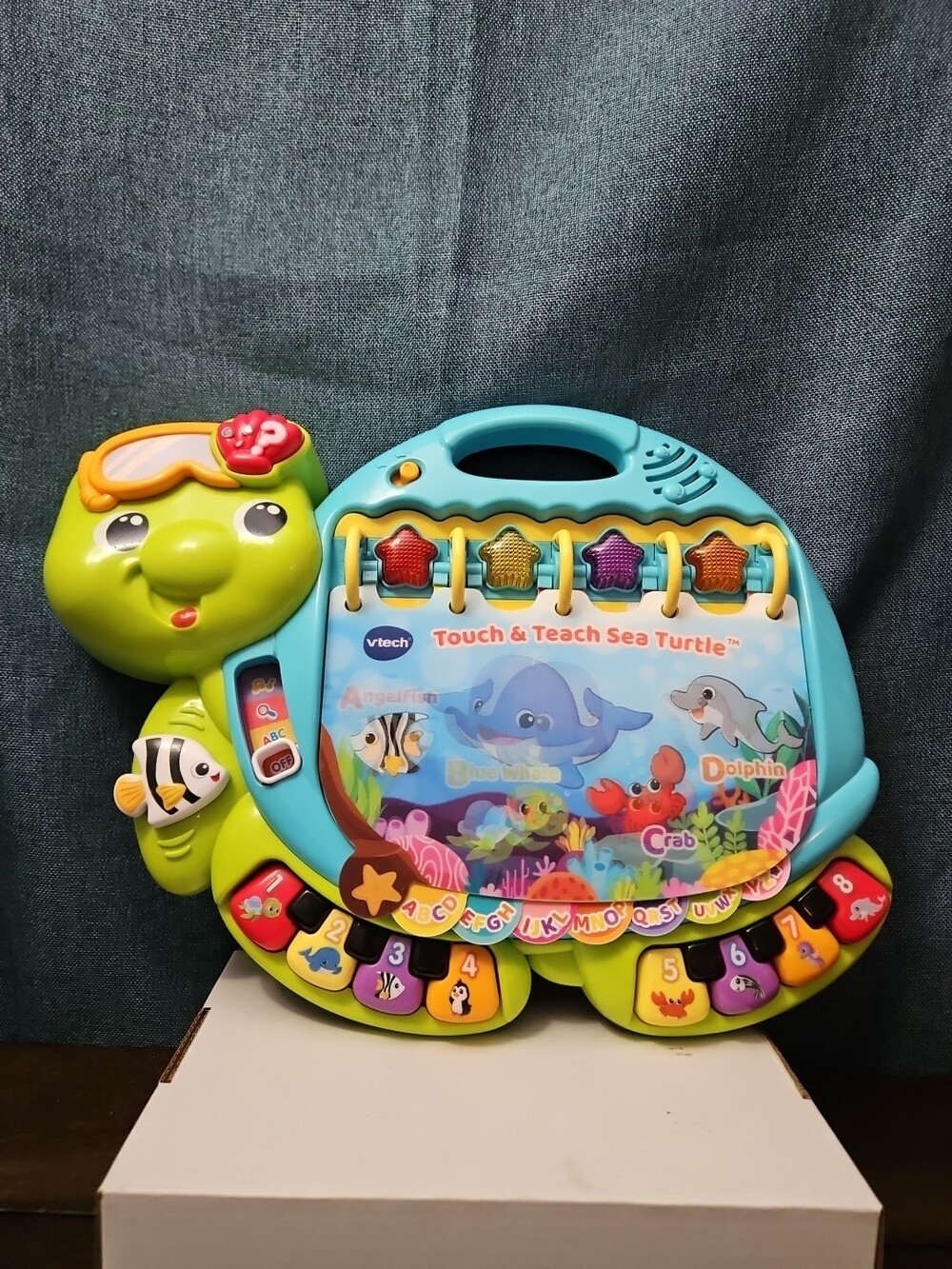 VTech Touch & Teach Sea Turtle | Interactive Learning Book Toy | Phonics & Music